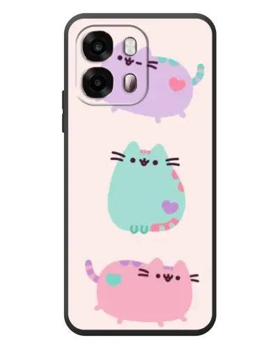 Чохол для OPPO A6s з картинкою «Pusheen тріо»