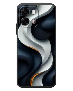 Чехол для OPPO A6s с картинкой «Объемные черно-белые ленты» Чехол для OPPO A6s с картинкой «Объемные черно-белые ленты»