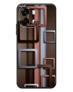 Чехол для OPPO A6s с картинкой «Коричневые объемные квадраты» Чехол для OPPO A6s с картинкой «Коричневые объемные квадраты»