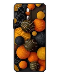 Чехол для OPPO A6s с картинкой «Объемные оранжевые сферы»