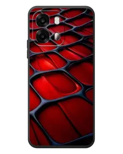 Чехол для OPPO A6s с картинкой «Красная глянцевая сетка»