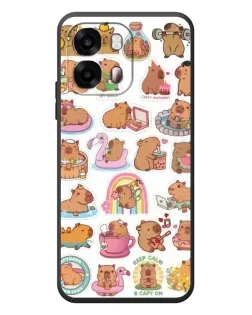 Чехол для OPPO A6s с картинкой «Капибары набор»