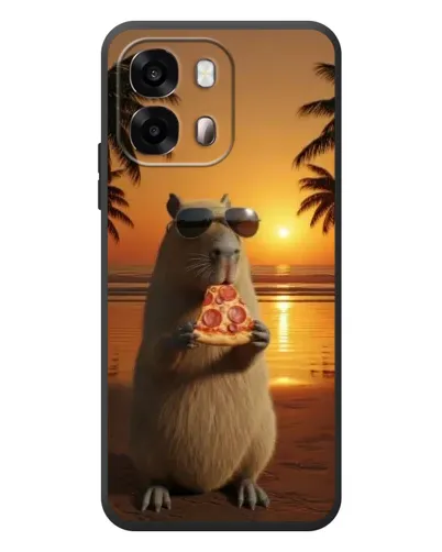 Чехол для OPPO A6s с картинкой «Капибара с пиццей» Чехол для OPPO A6s с картинкой «Капибара с пиццей»