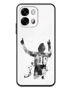 Чехол для OPPO A6s с картинкой «Черно-белый силуэт Месси» Чехол для OPPO A6s с картинкой «Черно-белый силуэт Месси»