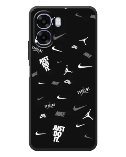 Чохол для OPPO A6x з картинкою «Nike Black Pattern»