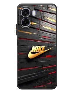 Чохол для OPPO A6x з картинкою «Золотий Nike на металі»