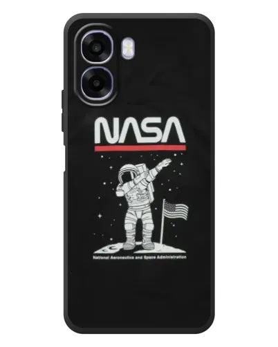 Чехол для OPPO A6x с картинкой «NASA — шагаем по Луне»
