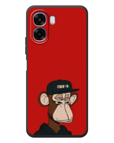 Чохол для OPPO A6x з картинкою «Bored Ape — червоний фон» Чохол для OPPO A6x з картинкою «Bored Ape — червоний фон»