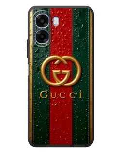 Чохол для OPPO A6x з картинкою «Gucci — фірмова смуга та золото»