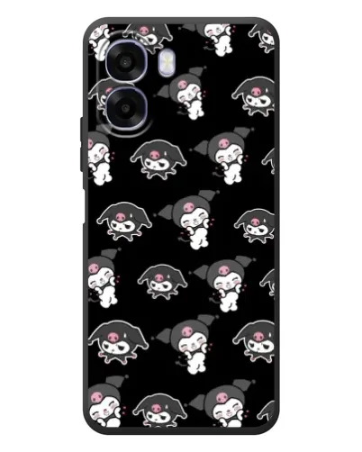 Чохол для OPPO A6x з картинкою «Чорний паттерн Kuromi»