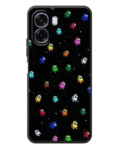 Чехол для OPPO A6x с картинкой «Экипаж Among Us»