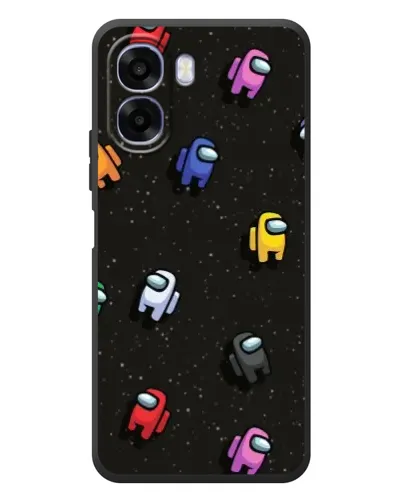 Чехол для OPPO A6x с картинкой «Космический паттерн Among Us»