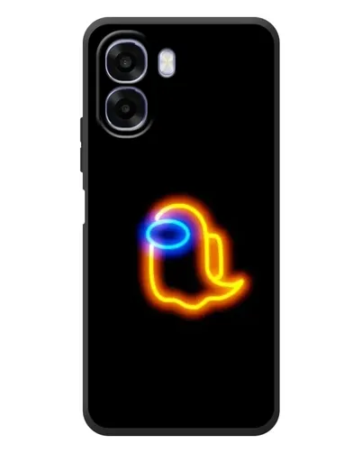 Чехол для OPPO A6x с картинкой «Among Us неоновое сияние»