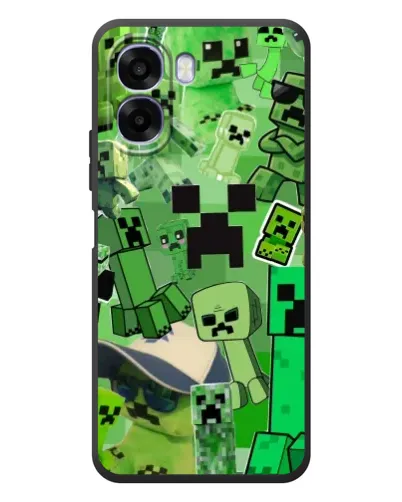 Чехол для OPPO A6x с картинкой «Криперы Minecraft»