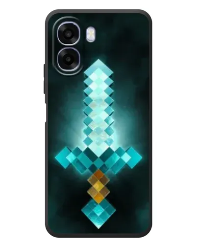 Чехол для OPPO A6x с картинкой «Алмазный меч неон»