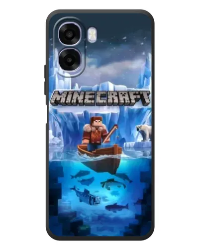 Чехол для OPPO A6x с картинкой «Minecraft ледяной мир»