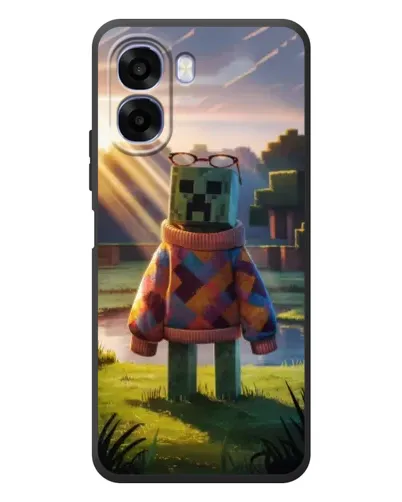 Чехол для OPPO A6x с картинкой «Крипер в свитере»