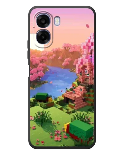 Чехол для OPPO A6x с картинкой «Розовое дерево Minecraft»