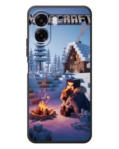 Чехол для OPPO A6x с картинкой «Зимний Minecraft»