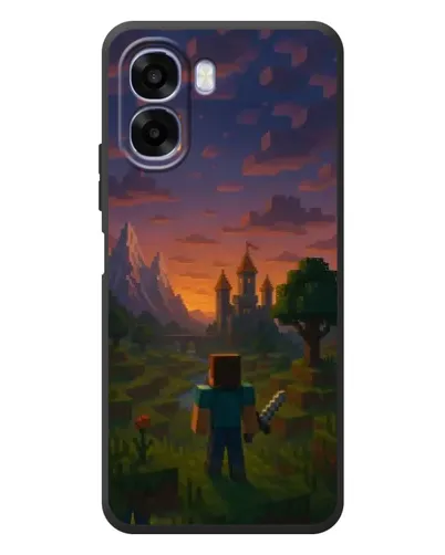 Чехол для OPPO A6x с картинкой «Стив у башни»