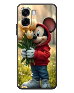 Чехол для OPPO A6x с картинкой «Микки с тюльпанами»