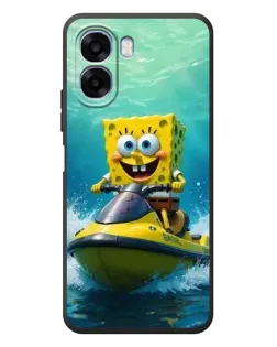 Чехол для OPPO A6x с картинкой «Спанч Боб на гидроцикле»