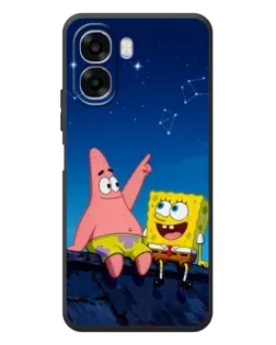 Чехол для OPPO A6x с картинкой «Губка Боб и Патрик ночью»