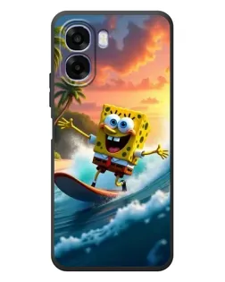 Чехол для OPPO A6x с картинкой «Губка Боб серфингист»