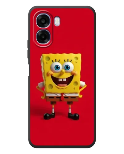 Чехол для OPPO A6x с картинкой «Спанч Боб на красном»