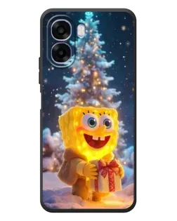 Чехол для OPPO A6x с картинкой «Рождественский Спанч Боб»