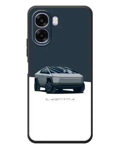 Чохол для OPPO A6x з картинкою «Сріблястий Cybertruck Tesla»