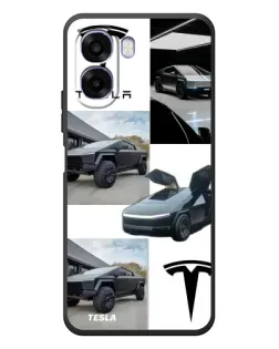 Чохол для OPPO A6x з картинкою «Колаж Cybertruck Tesla»