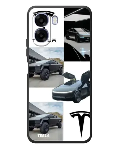 Чохол для OPPO A6x з картинкою «Колаж Cybertruck Tesla»