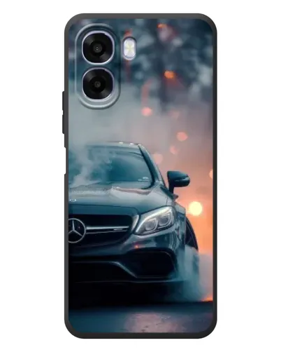 Чехол для OPPO A6x с картинкой «Mercedes — ночной город»