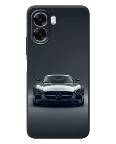 Чехол для OPPO A6x с картинкой «Mercedes на черном»