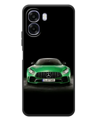 Чехол для OPPO A6x с картинкой «Mercedes — неоновый лого»