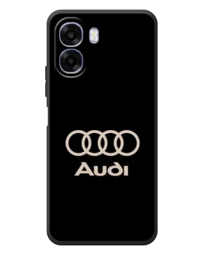 Чохол для OPPO A6x з картинкою «Audi — золотий логотип»