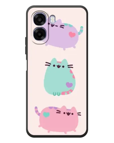 Чехол для OPPO A6x с картинкой «Pusheen трио»
