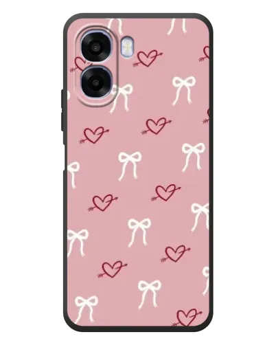 Чехол для OPPO A6x с картинкой «Сердца и банты»