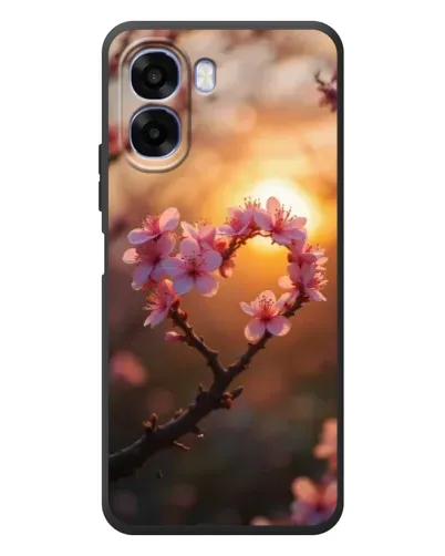 Чохол для OPPO A6x з картинкою «Рожевий цвіт сердечко на тлі заходу» Чохол для OPPO A6x з картинкою «Рожевий цвіт сердечко на тлі заходу»