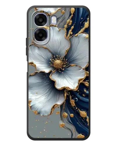 Чохол для OPPO A6x з картинкою «Біла квітка та золотий флюїд» Чохол для OPPO A6x з картинкою «Біла квітка та золотий флюїд»