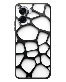 Чехол для OPPO A6x с картинкой «Белая объемная сетка»