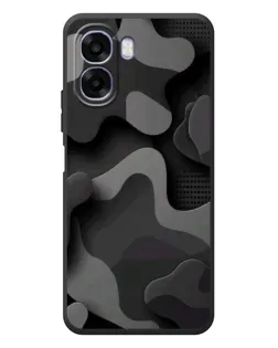 Чехол для OPPO A6x с картинкой «Темный абстрактный камуфляж»