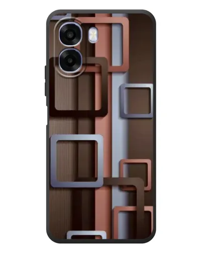 Чехол для OPPO A6x с картинкой «Коричневые объемные квадраты» Чехол для OPPO A6x с картинкой «Коричневые объемные квадраты»