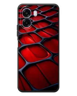 Чехол для OPPO A6x с картинкой «Красная глянцевая сетка»