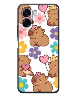 Чохол для OPPO A6x з картинкою «Квітковий паттерн капібар» Чохол для OPPO A6x з картинкою «Квітковий паттерн капібар»