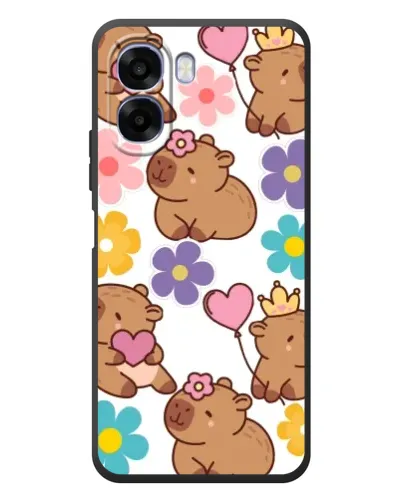 Чохол для OPPO A6x з картинкою «Квітковий паттерн капібар» Чохол для OPPO A6x з картинкою «Квітковий паттерн капібар»