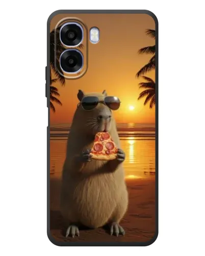 Чохол для OPPO A6x з картинкою «Капібара з піцою» Чохол для OPPO A6x з картинкою «Капібара з піцою»