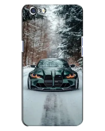 Чохол для OPPO A71 з картинкою «BMW у зимовому лісі»
