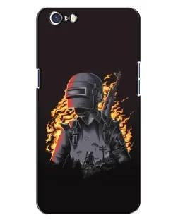 Чохол для OPPO A71 з картинкою «PUBG — вогняний силует»